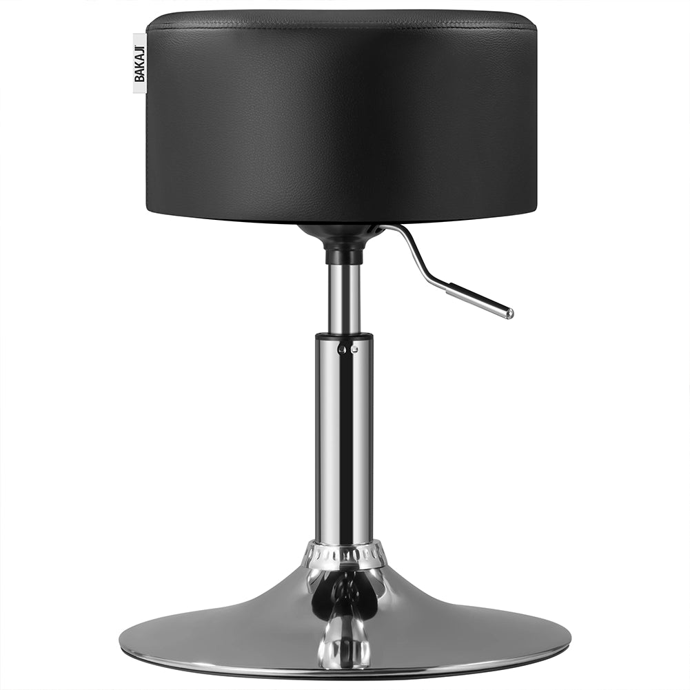 Sgabello Make Up Toeletta Seduta Comoda Sgabellino Rotante Nero Portata 130kg