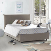 Amorino, Letto Piazza e Mezza Sfoderabile Made in Italy, Grigio Tortora