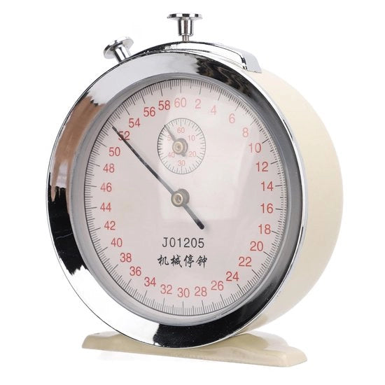 Cronografo meccanico con grande faccia oraria - Timer - Controllo a pulsante - Materiale duraturo metallo/plastica - Misurazioni precise - Adatto per bicicletta/corso di marcia