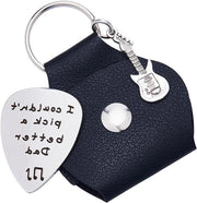 Supporto per Piccole Chitarre con Chiave e Tastiera in Acciaio Inossidabile da Gravare | Decorazioni per Chitarre Regali | Tema Chitarra per Regali di Compleanno | Regali per Chitarristi