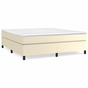Letto matrimoniale | Letto per adulti | Struttura Letto a Rete a Molle Crema 180x200 cm in Similpelle