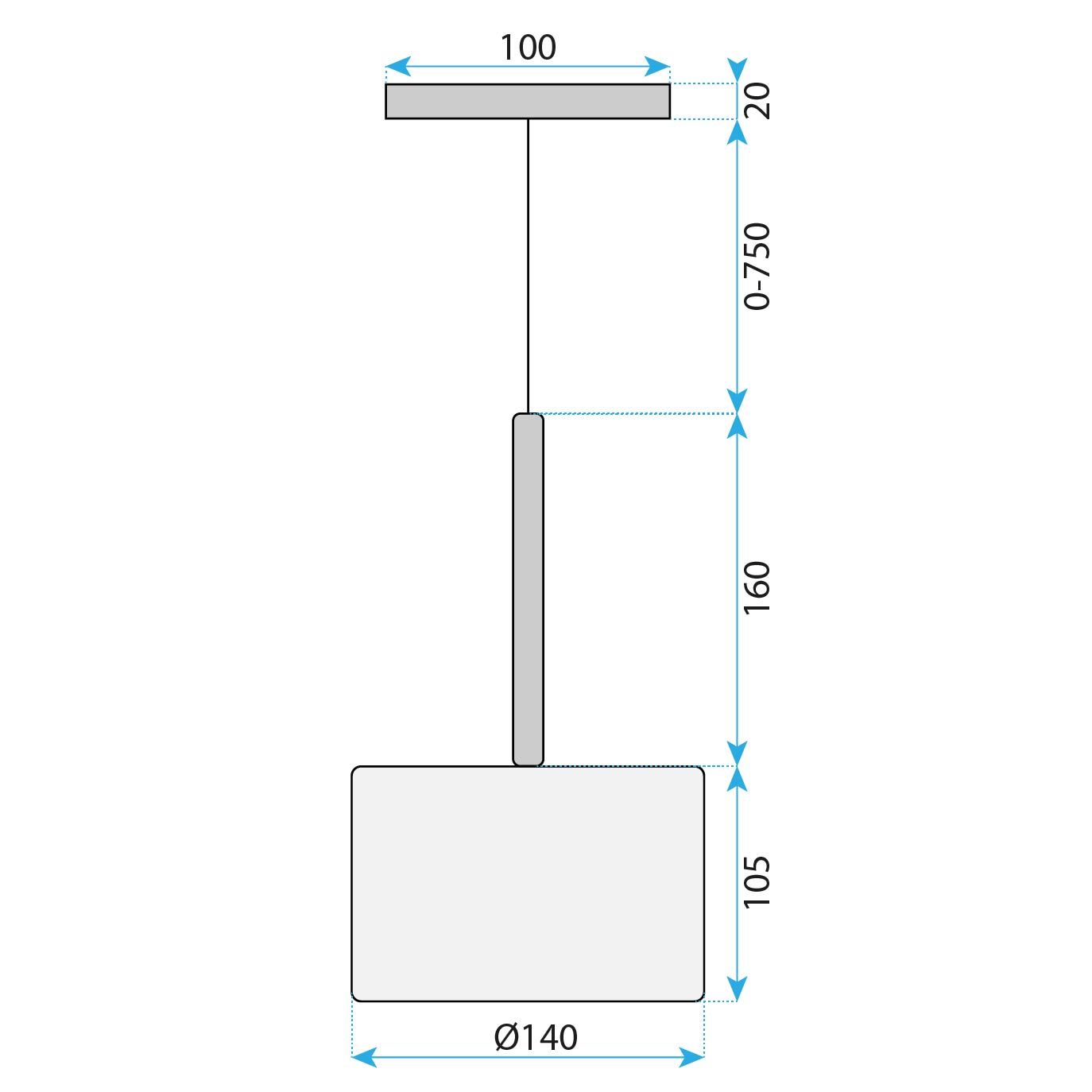 Lampada Da Soffitto APP1701-1CP Grey A
