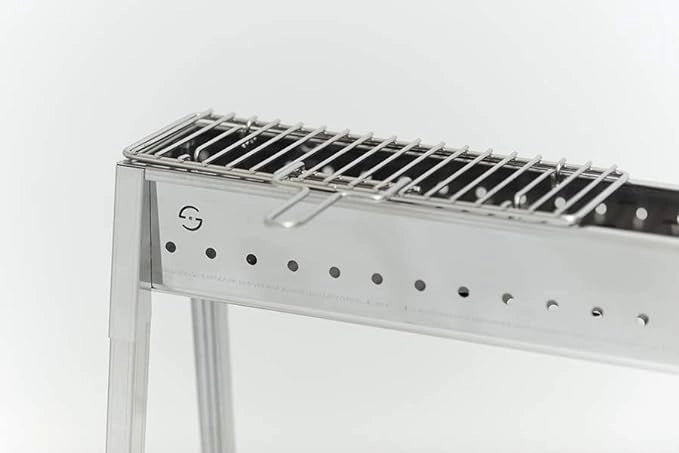 GRIGLIA GRIGLIETTA IN FERRO CON MANICO RIPIEGABILE PER FORNACELLA SPIEDO GRILL EL GAUCHO
