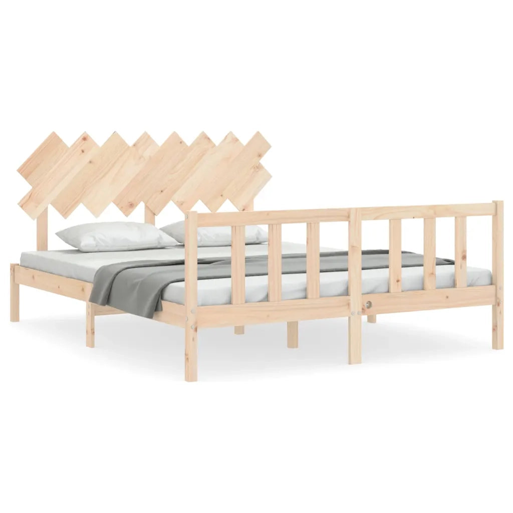 Giroletto senza Materasso-Struttura Letto 160x200 cm in Legno Massello di Pino 736690