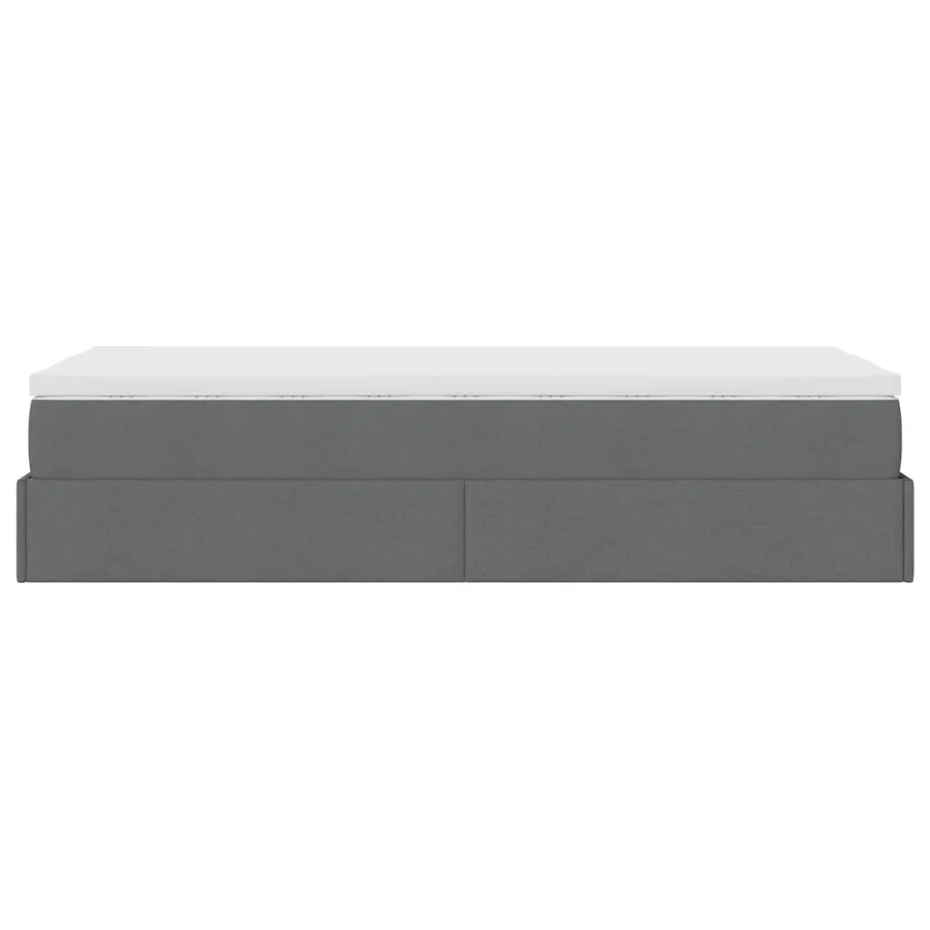 Struttura Letto Pouf con Materasso 100x200 cm in Tessuto