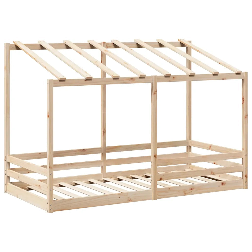 Letto per Bambini con Tetto 90x200 cm in Legno Massello di Pino