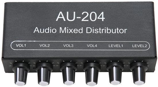 Mixer Audio Portatile - Stereo Segnale Audio - Ideale per Studio e Palco - Nero - Amplificatore Altoparlante - Adatto per 3,5 mm...