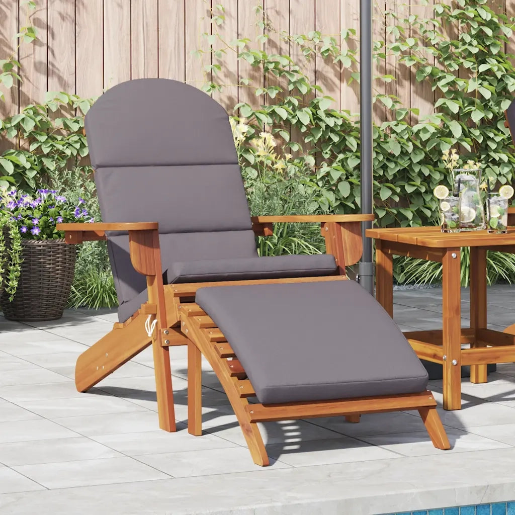 Sedia Adirondack Giardino con Poggiapiedi Legno Massello Acaciacod mxl 99586