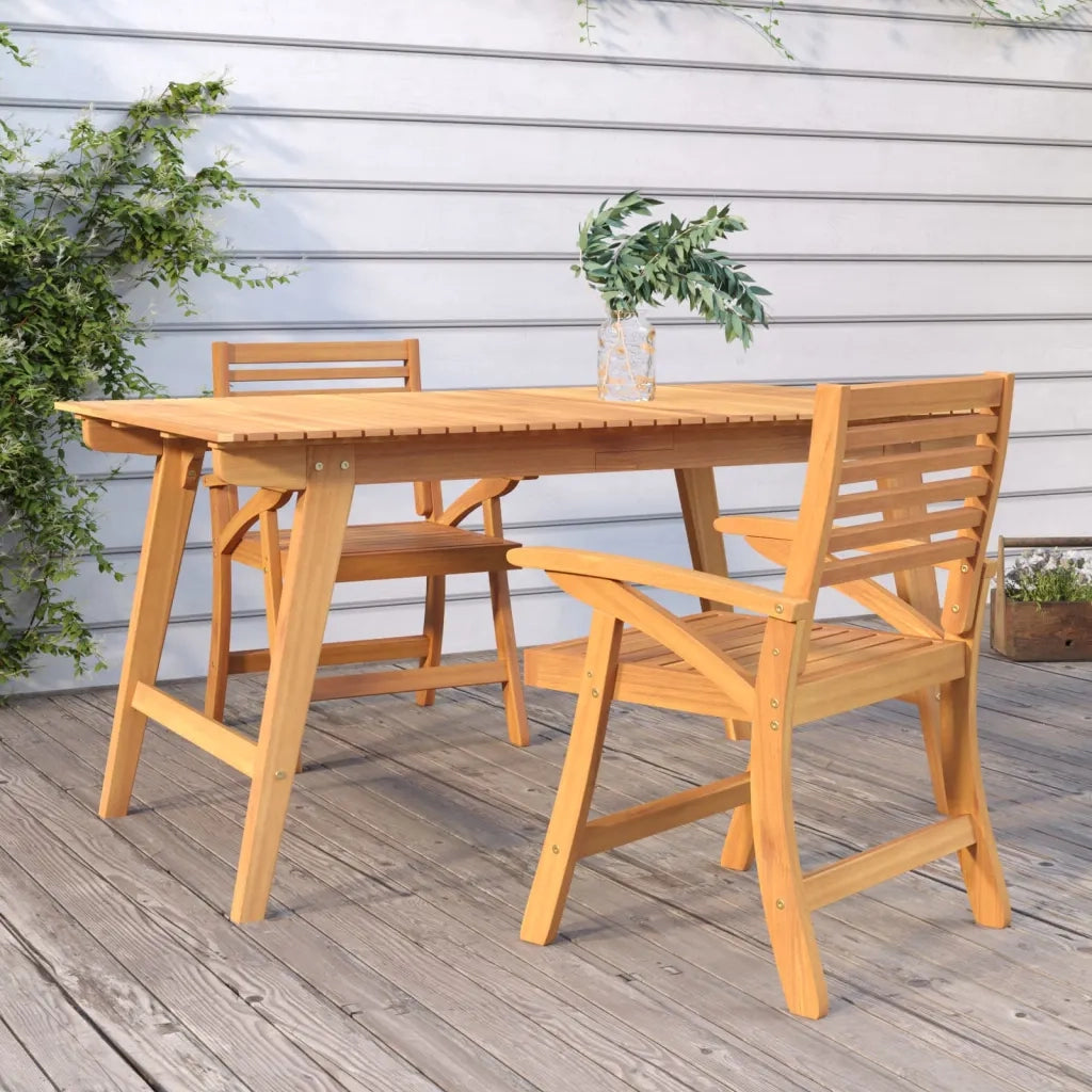 Sedie da Giardino 2 pz 58x58x87 cm Legno Massello di Acacia 363312