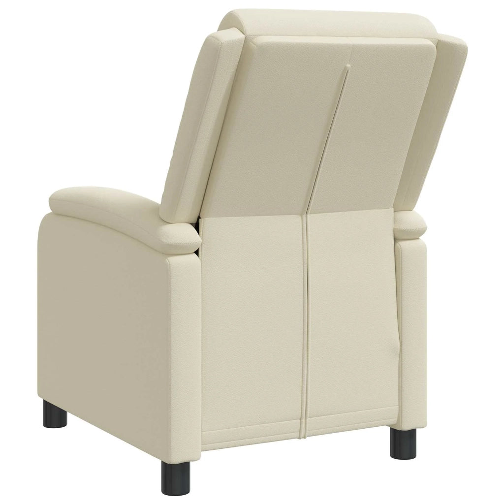 Divano Sedia-Poltrona reclinabile Crema Similpelle 186288