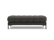 Cosmopolitan Design - Panca "Bali" 2 posti in tessuto strutturato grigio scuro 