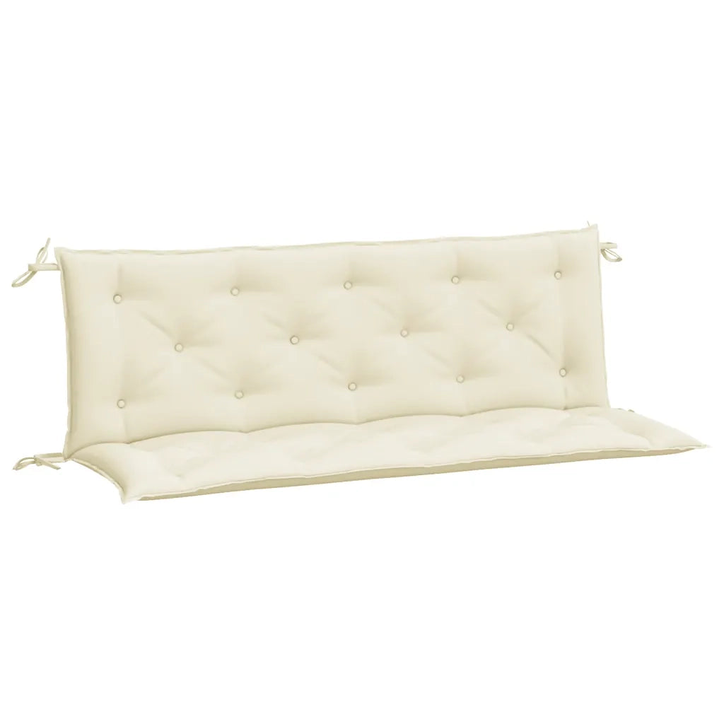 Cuscini Panca Giardino 2pz Bianco Crema 150x50x7 Tessuto Oxford
