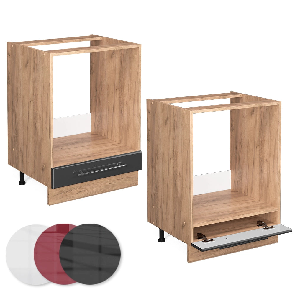 Vicco Mobile per forno da incasso Antracite lucido 60 cm senza piano di lavoro