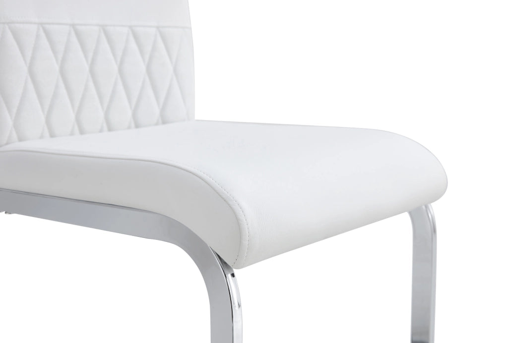 Sedia con schienale alto ergonomica in metallo bianca