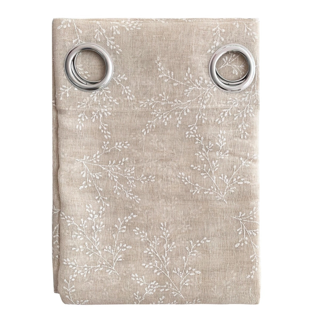 Tende Casa Finestre Porte Interno Coppia 2pz Tessuto Semitrasparente Elegante Moderna 140x280 Cm Tortora