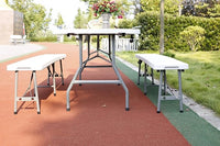 Panca Horeca rettangolare pieghevole colore bianco P1714185