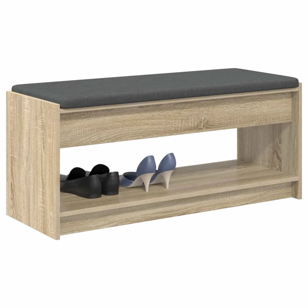 Panca per ingresso con cuscino Rovere Sonoma 103 x 38 x 45 cm 891586