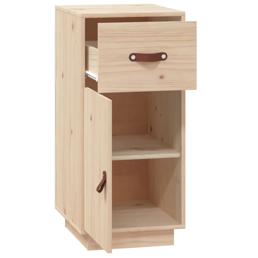 Buffet credenza cassettiera armadio mobile contenitore organizer per cucina soggiorno salotto 34 x 40 x 75 cm legno massello di pino marrone 02_0029573