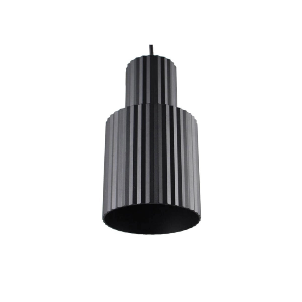 Lampada a sospensione Tokio tubo grande nera E27 172cm