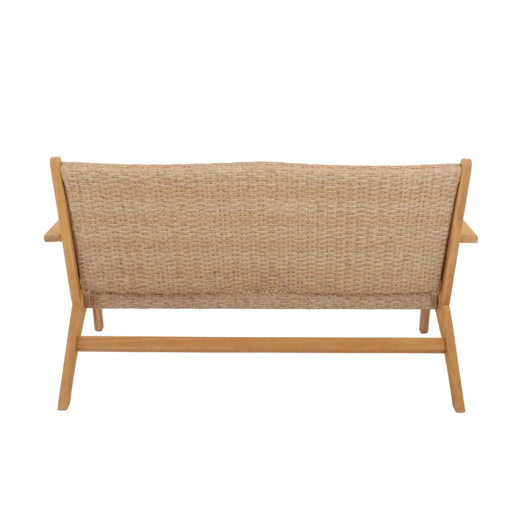 Panca da giardino in legno di acacia, 2 posti, teak