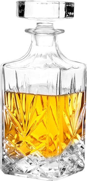 Lusso di Vetro Caraffa con Tappo Aria Stoppata per Whisky, Vino e Bevande (720ml)