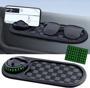 Mat antislip multifunzionale per auto, supporto universale per telefono per auto, mat antislip 360° rotativo per auto con numero di parcheggio, mat antislip multifunzionale per auto per decorazione, occhiali e smartphone usati.