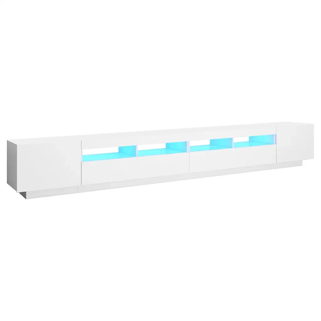 Mobile Porta TV con Luci LED Bianco 300x35x40 cm 3081924
