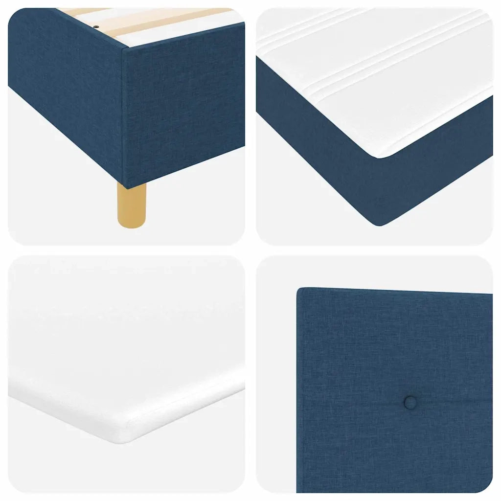 Letto a molle con materasso Blu 200 x 180 cm Tessuto 3340773