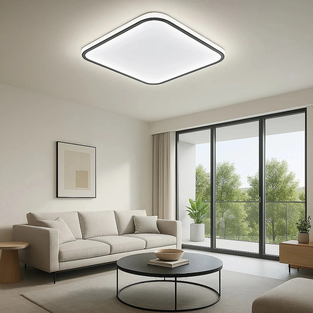 Trade Shop - Plafoniera Lampada Da Soffitto Quadrata 50w 4000lm Con Bordo Tecnologia Cct Ip20 C12-3c -