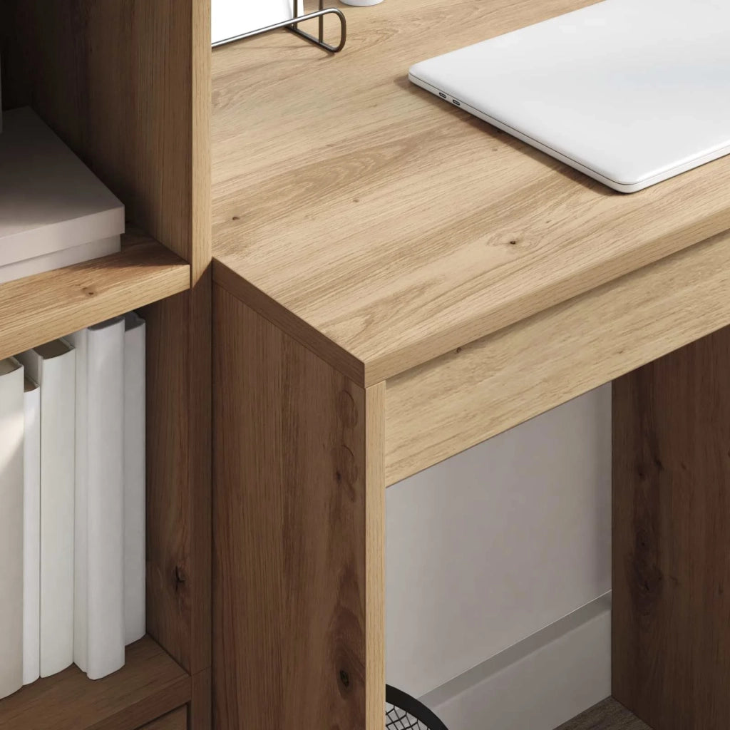 Scrivania con cassetto con lo scaffale 2 pcs Rovere artigianale 3337352