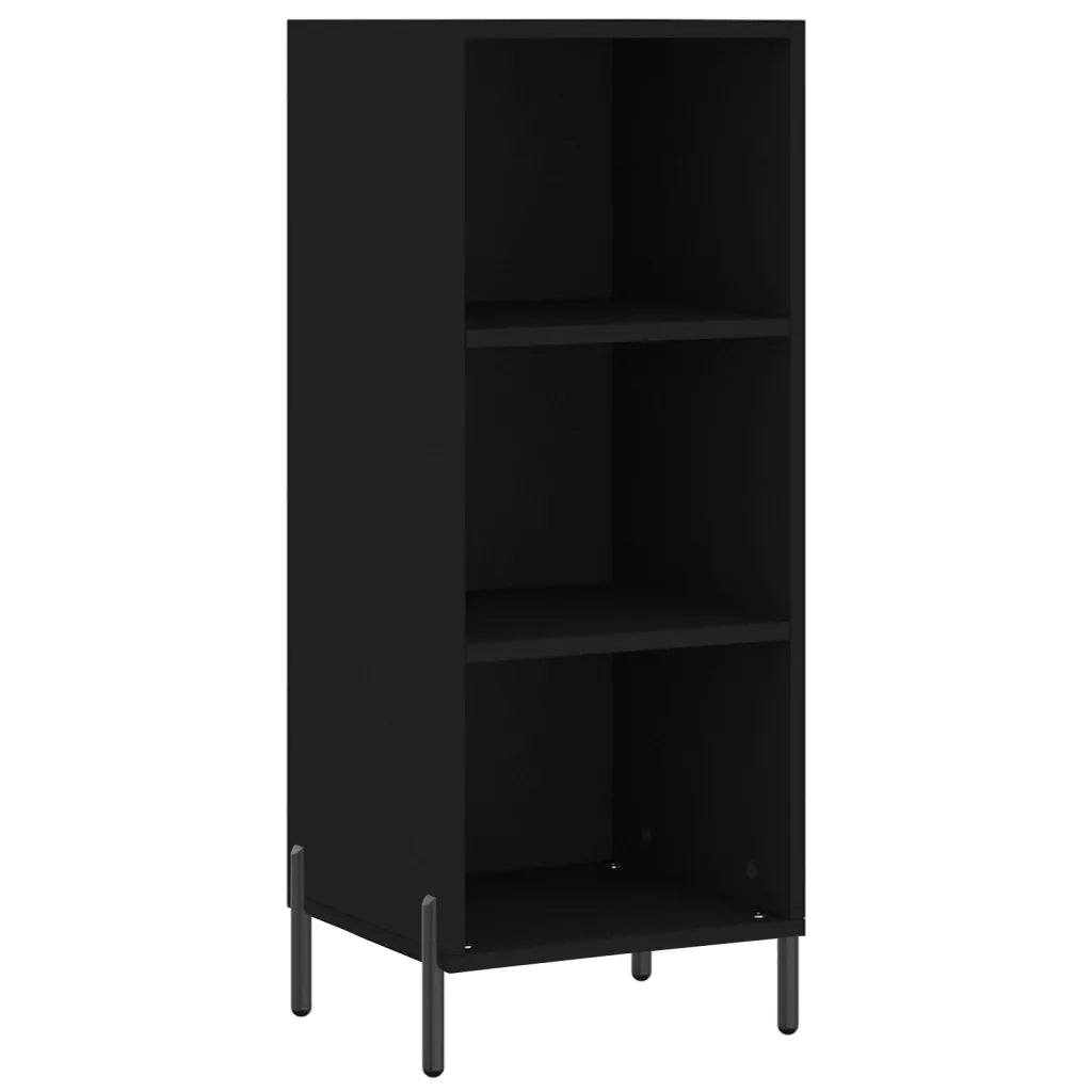 Credenza-Buffet-Armadio da cucina Nera 34,5x32,5x90 cm in Legno Multistrato 693487