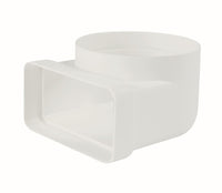 Gomito 90gradi rettang. circolare 100-55x110 bianco per cappe