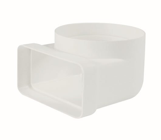 Gomito 90gradi rettang. circolare 100-55x110 bianco per cappe