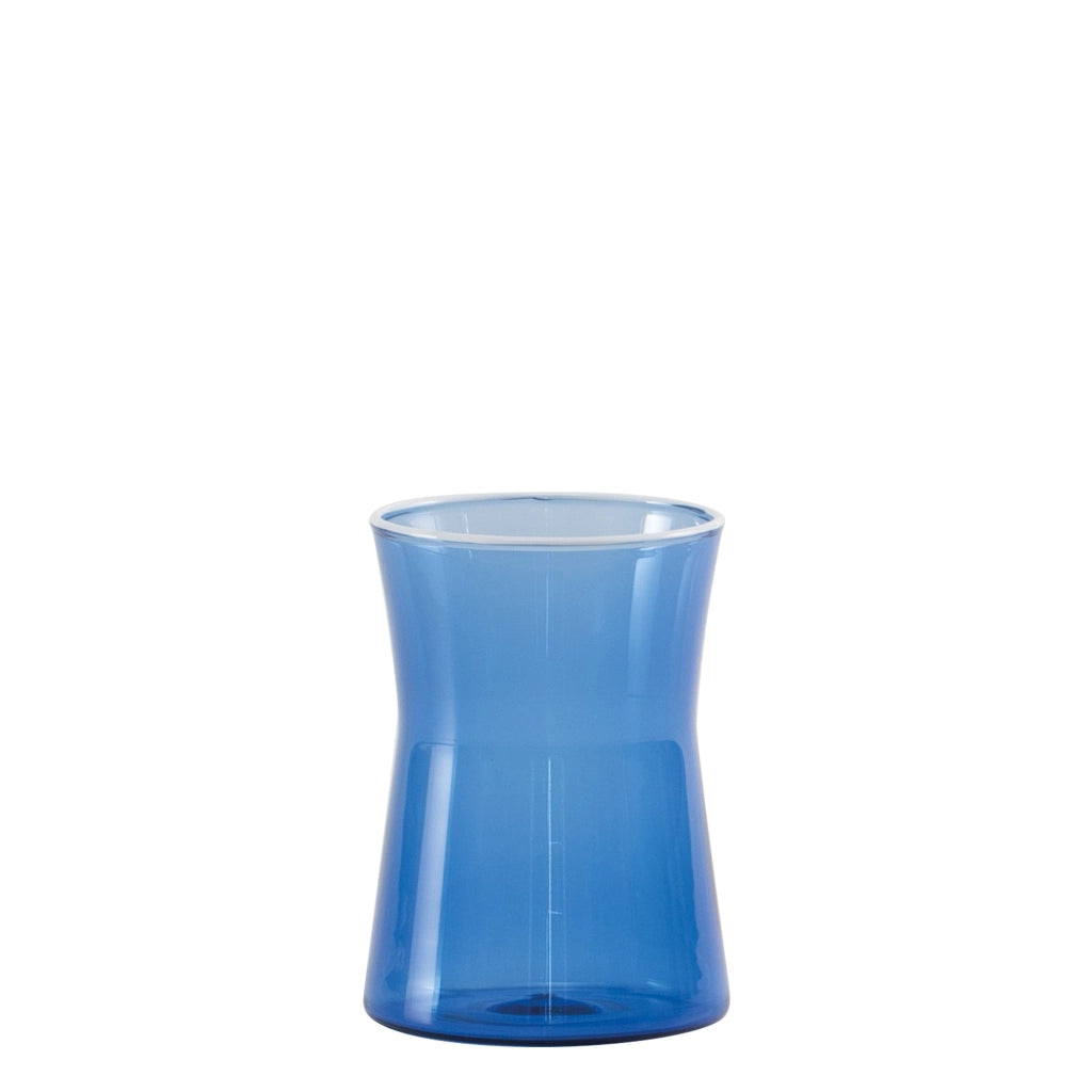 Zafferano Set 4 Bicchieri Tumbler Collezione Classy in Vetro Borosilicato Soffiato a Mano Colore Bluino Design Geometrico Elegante per Tavola Chic