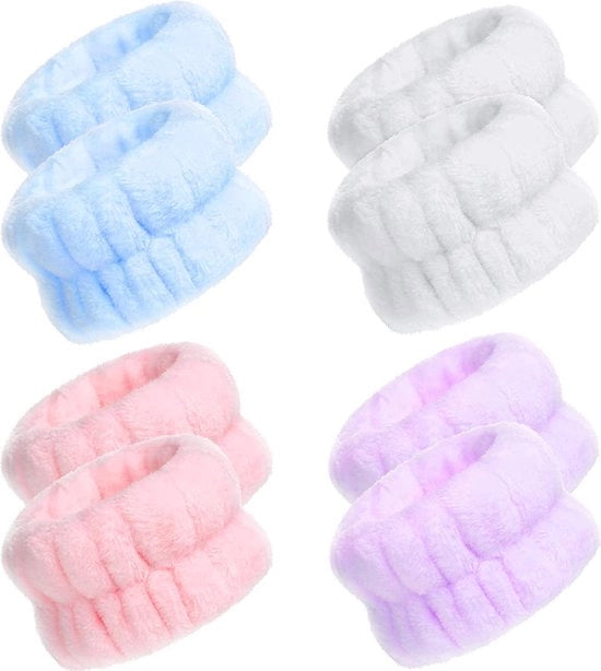 Set di asciugamani per la pelle - 4 pezzi - Bianco - Absorbente - Idoneo per adulti e bambini - Per festival