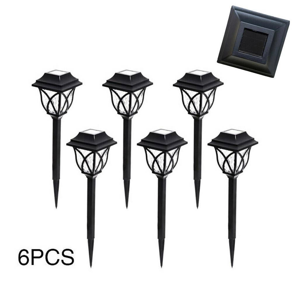 Trade Shop - 6 Pz Lampada 1 Led Con Pannello Solare Da Giardino Picchetto Esterno Te-b0155 -