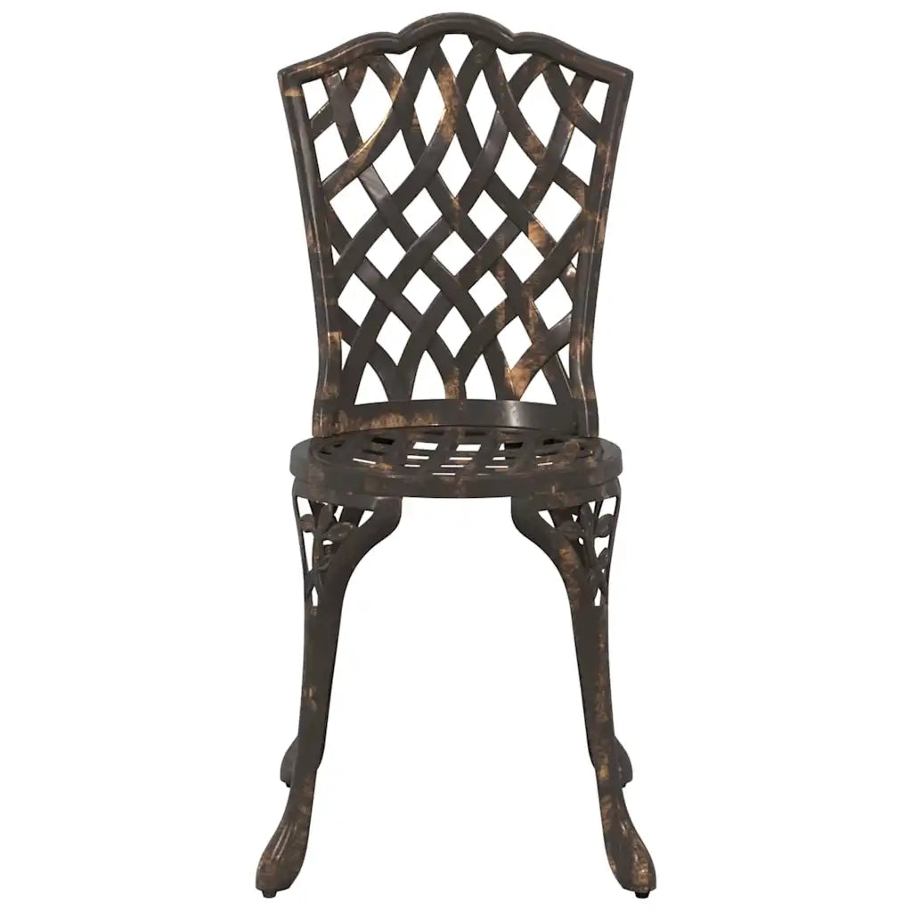 Sedia da Giardino 2 pcs Bronzo 39 x 40 x 87cm Alluminio 42002394