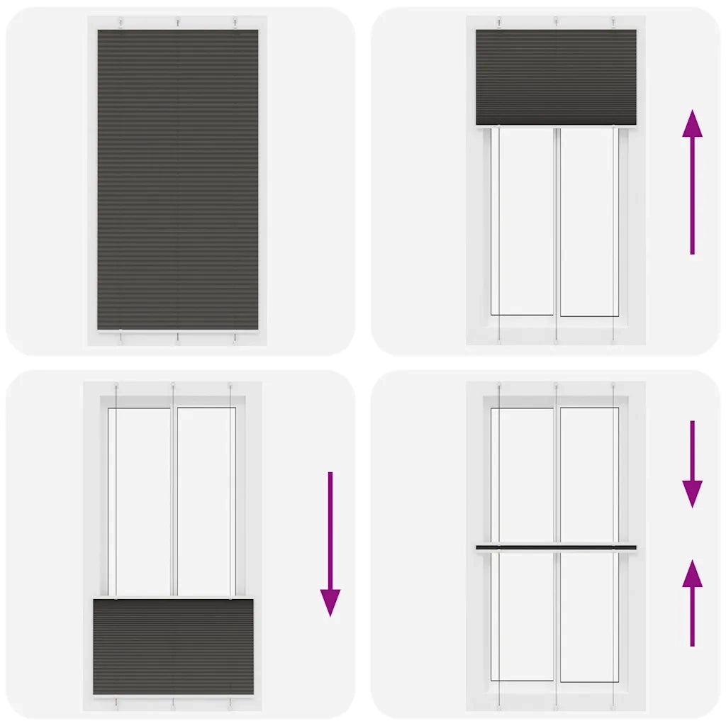 Tenda Plissettata | Tenda pliss¨¨ Nera 110x200 cm Larghezza Tessuto 109,4 cm