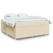 Giroletto a Molle con Materasso Crema 180x200 cm in Tessuto