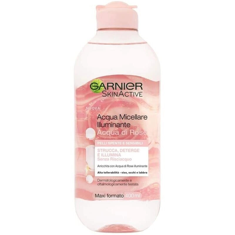 GARNIER SKIN 400ML ACQUA MICELLARE ILLUMINANTE ACQUA DI ROSE