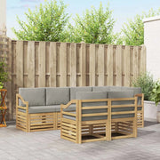 Set di divani da esterno 7 pcs Bianco e Grigio Chiaro