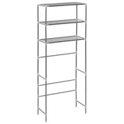 Scaffale per Lavatrice con 3 Ripiani Argento 69x28x169 cm CFW6997136