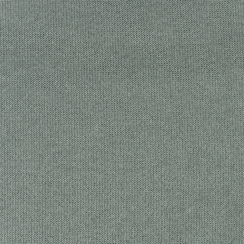 Pouf ottomano rettangolare imbottito in tessuto verde chiaro idrorepellente, modulo divano con gambe in legno, modello moderno monoposto