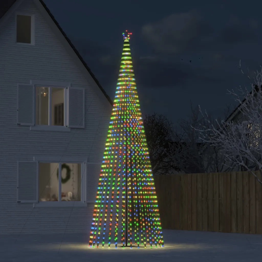 vidaXL Albero di Natale a LED 1544 LED Colorato 500 cm