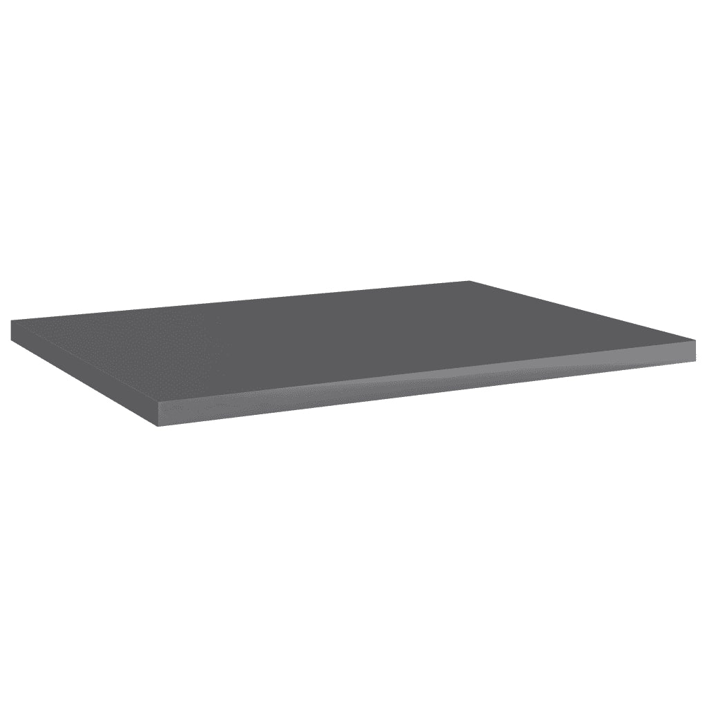 Ripiani per Libreria 4 pz Grigio Lucido 40x30x1,5 cm Truciolato cod mxl 59290
