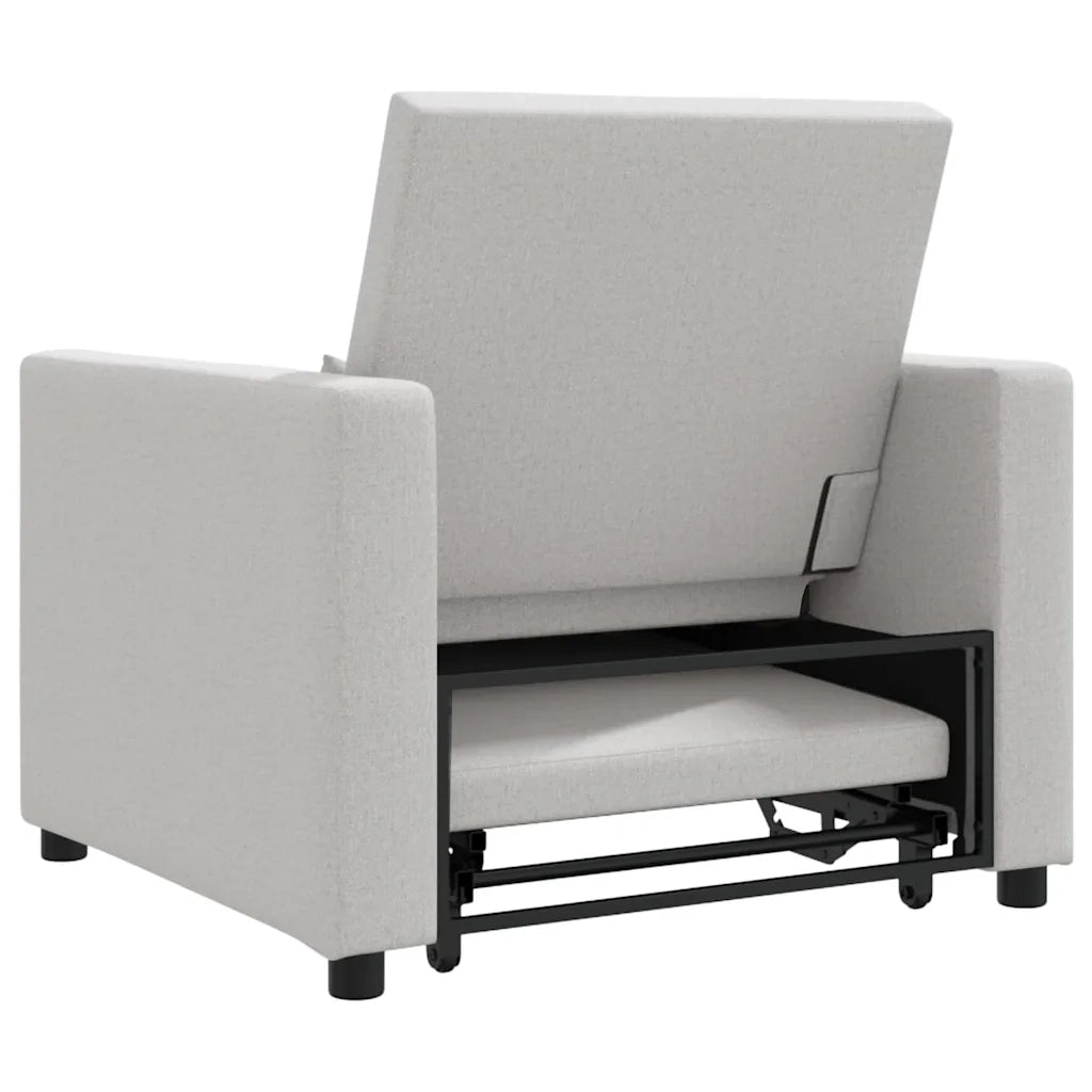vidaXL Divano Letto Singolo Grigio nuvola 90 x 165 x 87 cm Tessuto