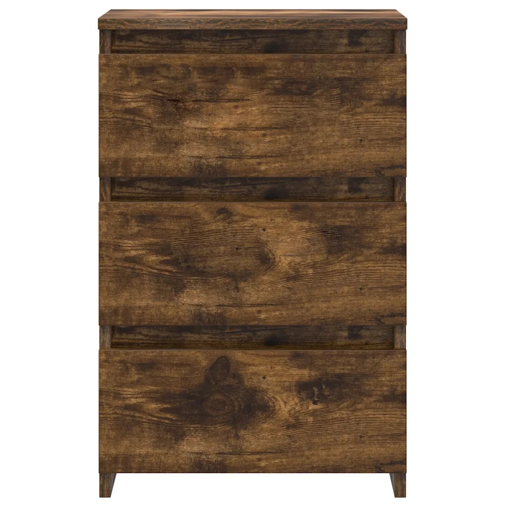Comodini Rovere Fumo 2 pz 40x35x62,5 cm in Legno Multistrato 815172