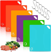 6 set di coltelli in plastica colorati con 6 fori - coltello con foro per appendere - per pesce, verdure, pane, frutta - 38 x 30,5 cm - BPA libero