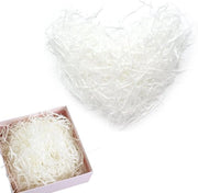 Taglierini per riempimento di pacchi di regalo - 200 gram - Per scatole di regalo e contenitori - Bianco - Imballo di regalo - Carta da pacchi vetrata