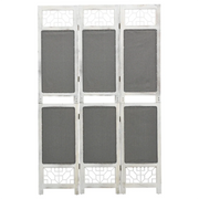 Divisorio a 3 Pannelli Grigio 105x165 cm in Tessuto cod mxl 76474